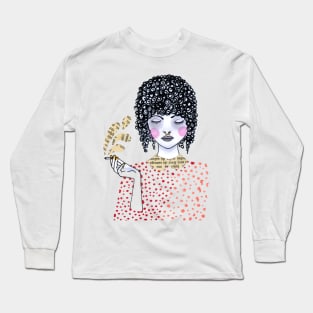 African Woman Cigarette Art Long Sleeve T-Shirt